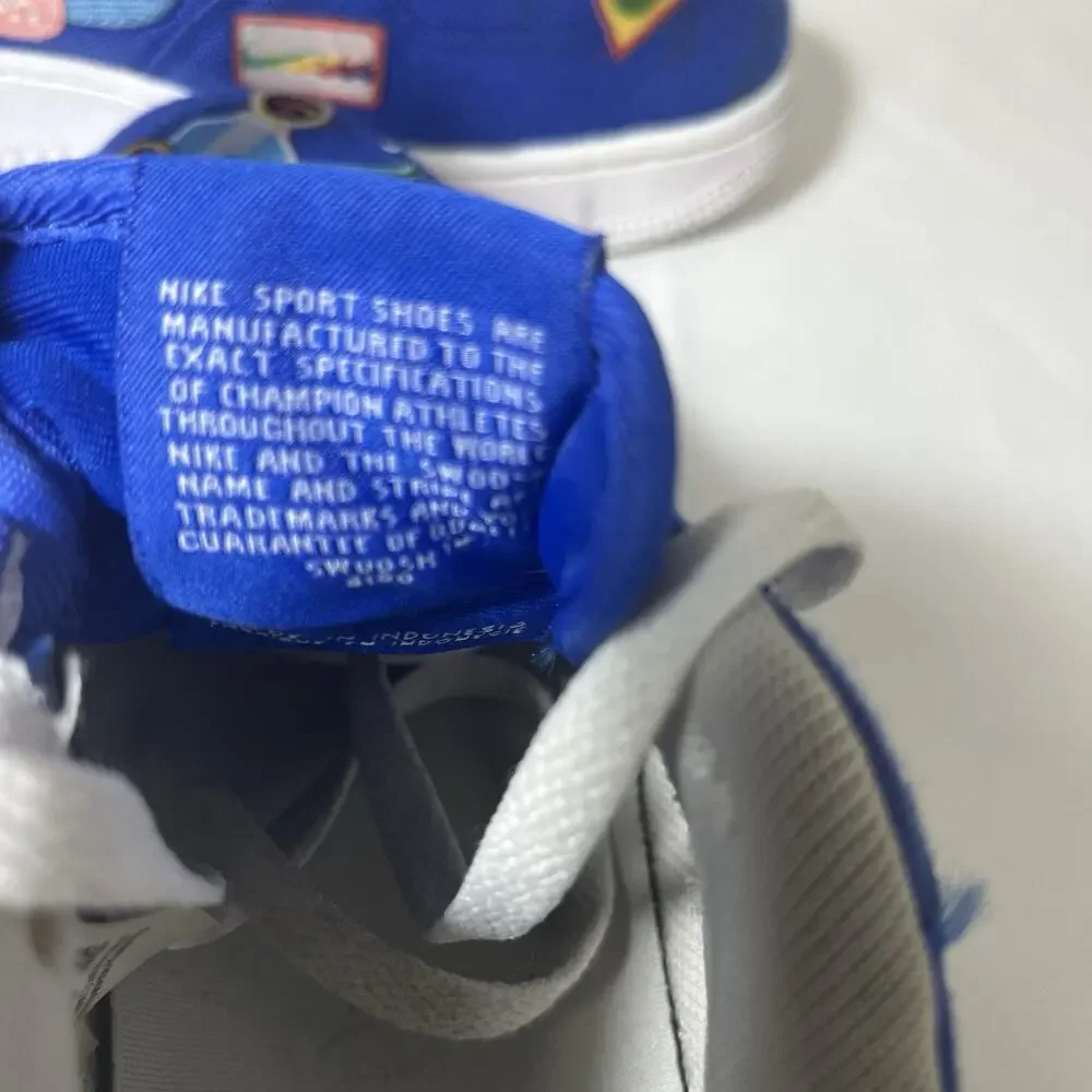 Rare Nike Air Force 1 Patched Up LA Blue Sneakers‎ Size 5Y Anniversary Edition